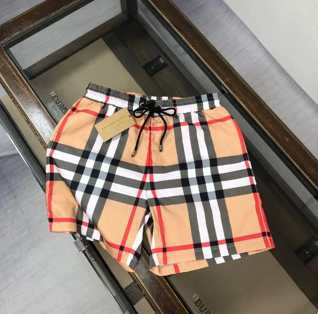 Men's Plaid Drawstring Casual Shorts