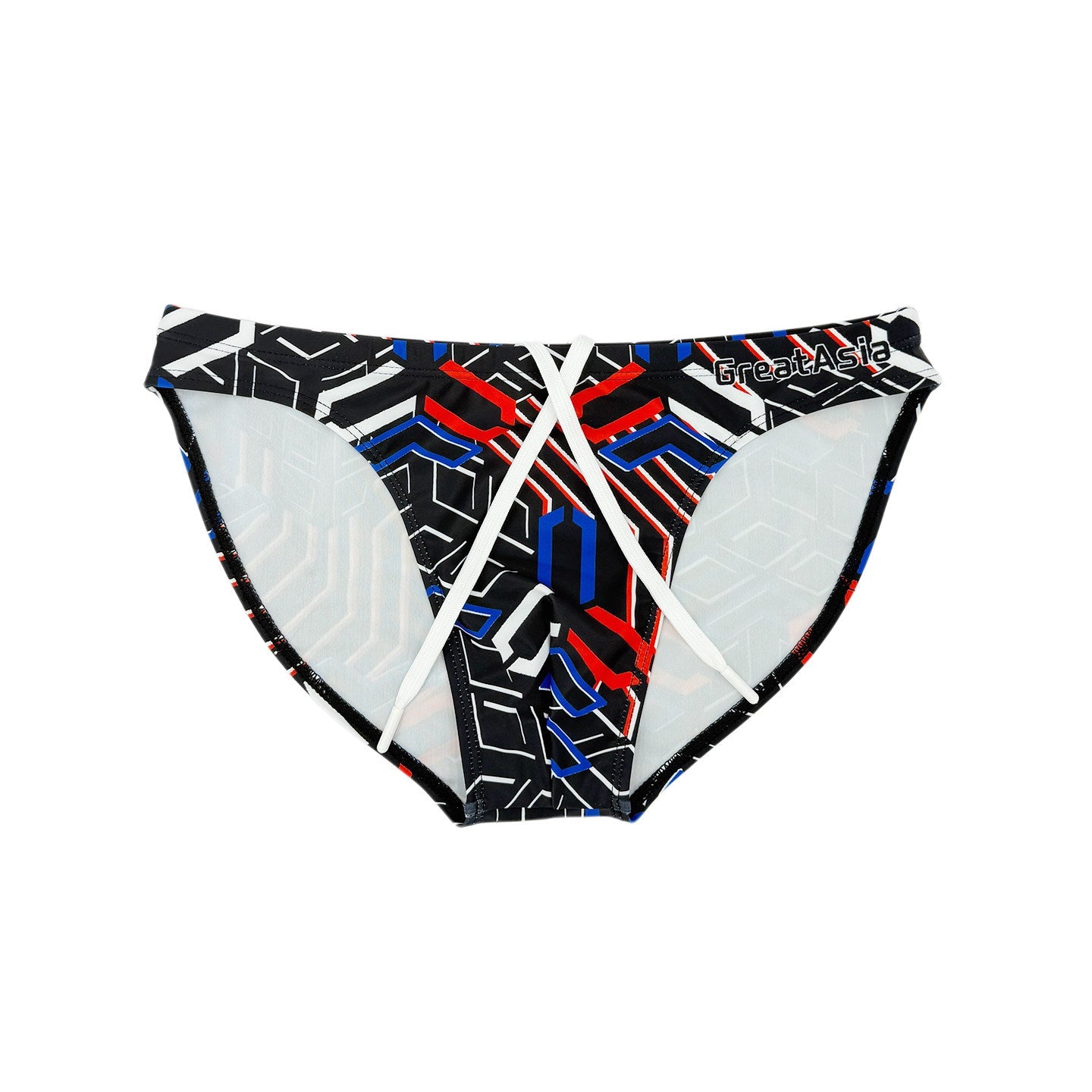 New 2026 Season Men's Low-Rise, Narrow-Side Printed Swim Briefs