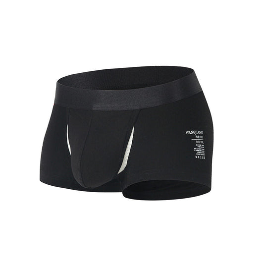 Men's Separated-Pouch Cotton Boxer Briefs – Sexy "Space Capsule" Design