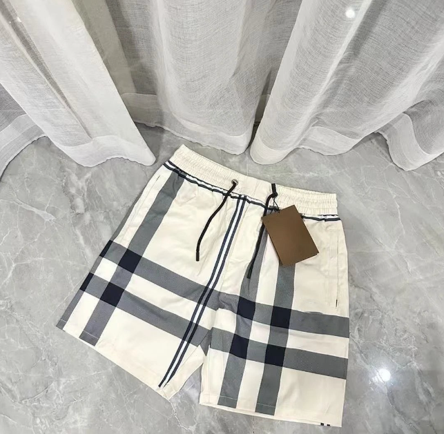 Men's Plaid Drawstring Casual Shorts