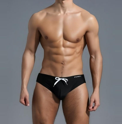 Men's Low-Rise Sexy Swim Briefs – Ideal for Hot Springs & Beach Vacations; Designed for a Flattering Fit on Muscular Physiques (Modesty-Conscious Design)