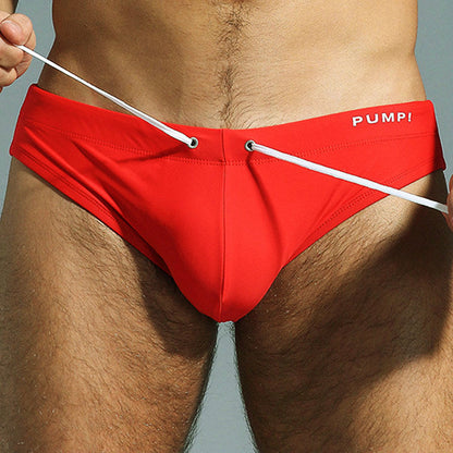 Men's Low-Rise Sexy Swim Briefs – Ideal for Hot Springs & Beach Vacations; Designed for a Flattering Fit on Muscular Physiques (Modesty-Conscious Design)