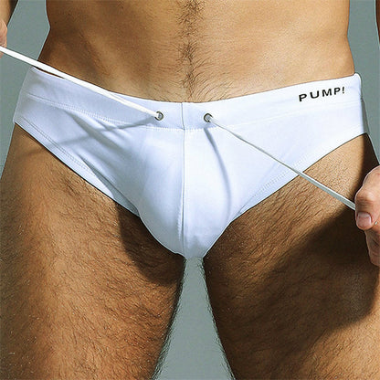 Men's Low-Rise Sexy Swim Briefs – Ideal for Hot Springs & Beach Vacations; Designed for a Flattering Fit on Muscular Physiques (Modesty-Conscious Design)