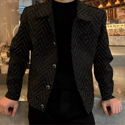 Rhinestone Pattern Suit Jacket